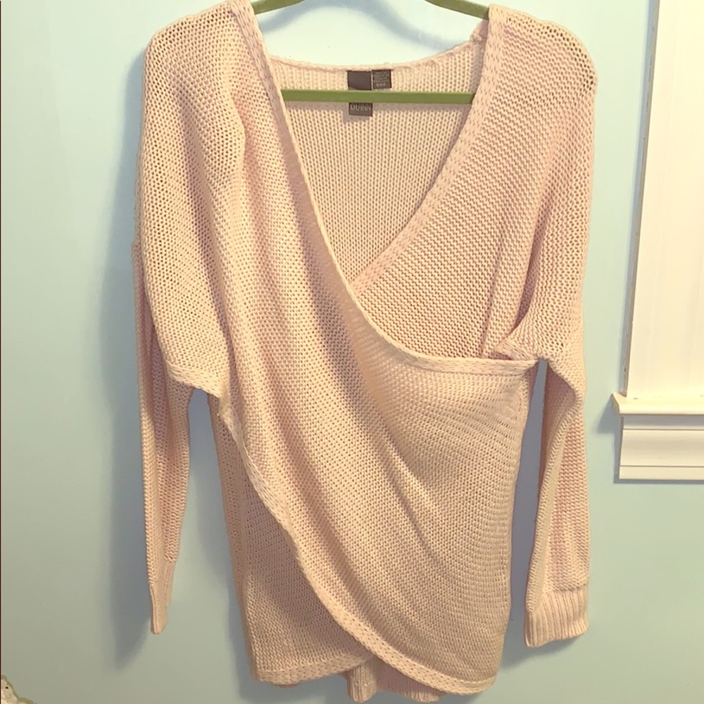 Francescas Pink Overlay Sweater